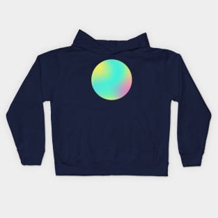 Turquoise, Yellow and Pink Neon Gradient Kids Hoodie